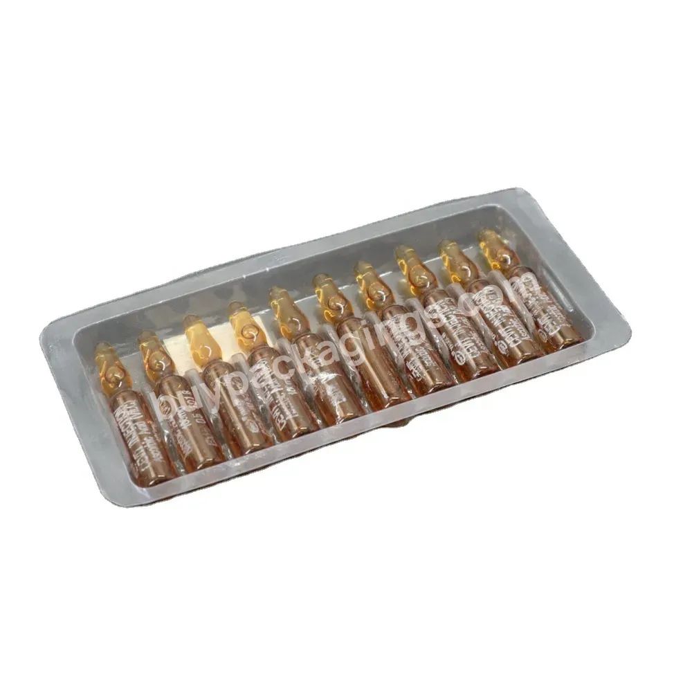 Ecofriendly Transparent Plastic Ampoule Tray Disposable Medical 10ml Vial Box Blister Packs For Tablets - Buy Medication Blister Packs,Ampoule Packaging Box,Medical Blister Packaging.