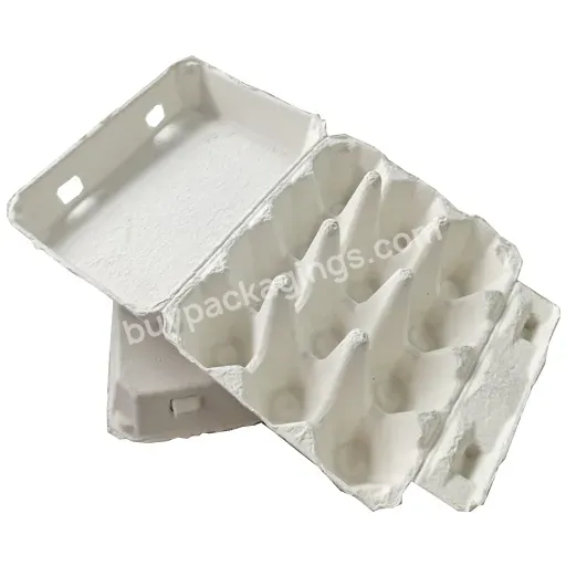 Economy Shape 12 Cells Dozen Disposable Paper Pulp Egg Cartons Molded Fiber Empty Egg Containers For Hens Chicken Duck Quail Use - Buy Paper Pulp Egg Box,Paper Pulp Egg Carton,Pulp Egg Carton.