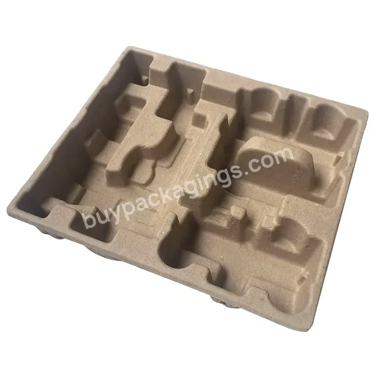Electronic Product Packaging Molded Pulp Tray Paper Packing Tray Recycle Packaging Molded Fiber Packaging - Buy Molded Fiber Recycle Packaging Pulp Tray,Custom Molded Paper Pulp Brown Electronics Packaging Trays,Biodegradable Brown Cane Paper Mold Pu