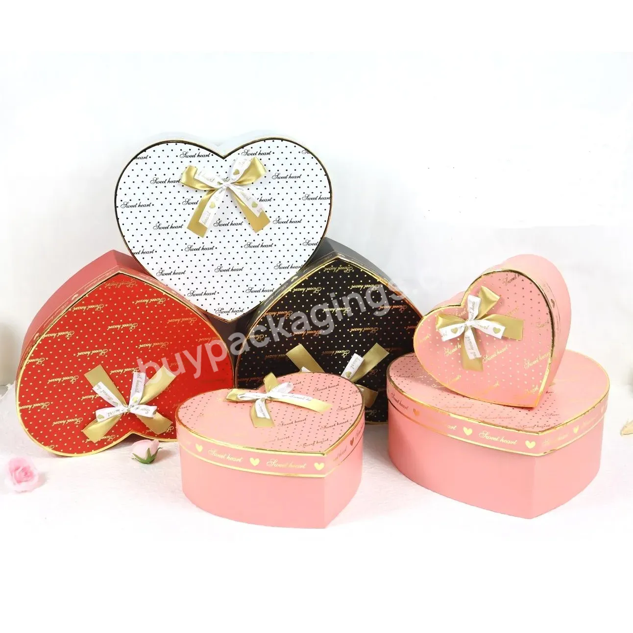 Elegant 3pcs/set Heart Shaped Flower Paper Box Gift Packaging Box With Sweet Love Printing - Buy 3pcs/set Heart Shaped Flower Paper Box,Gift Packaging Box,Gift Packaging Box With Sweet Love Printing.
