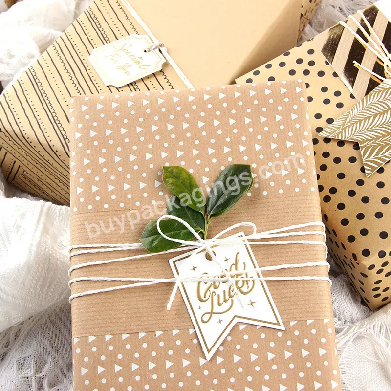 Elegant 50*70cm/sheet Geometric Pattern Printed Kraft Paper Gift Wrapping Paper For Birthday Party Wedding - Buy 50*70cm/sheet Geometric Pattern Printed Kraft Paper,Gift Wrapping Paper,Gift Wrapping Paper For Birthday Party Wedding.
