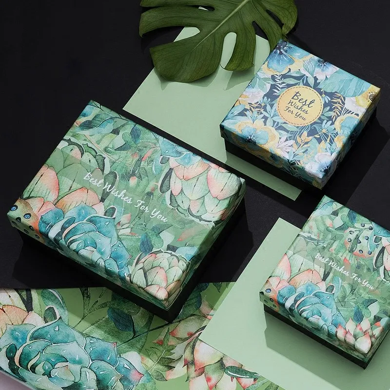 Elegant Custom Flower Candy Jewelry Cardboard Gift Box
