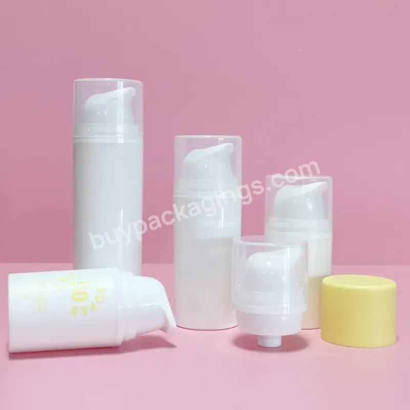 Empty 15ml 30ml 50ml White Plastic Airless Pump Bottles For Cream And Lotion Cosmetics - Buy Airless Pump Packaging,Pump Airless Cosmetic,Pump Airless Dispensers.