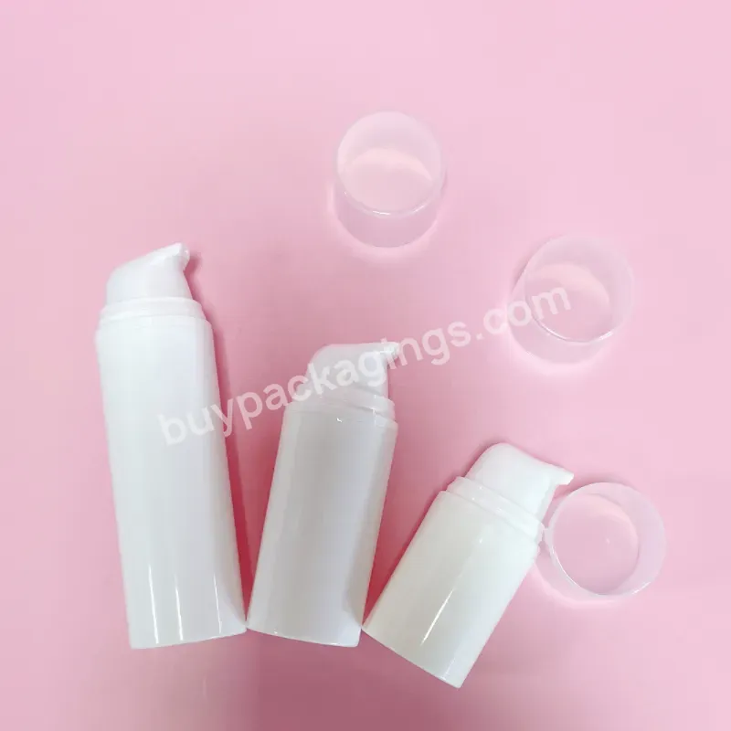 Empty 15ml 30ml 50ml White Plastic Airless Pump Bottles For Cream And Lotion Cosmetics - Buy Airless Pump Packaging,Pump Airless Cosmetic,Pump Airless Dispensers.