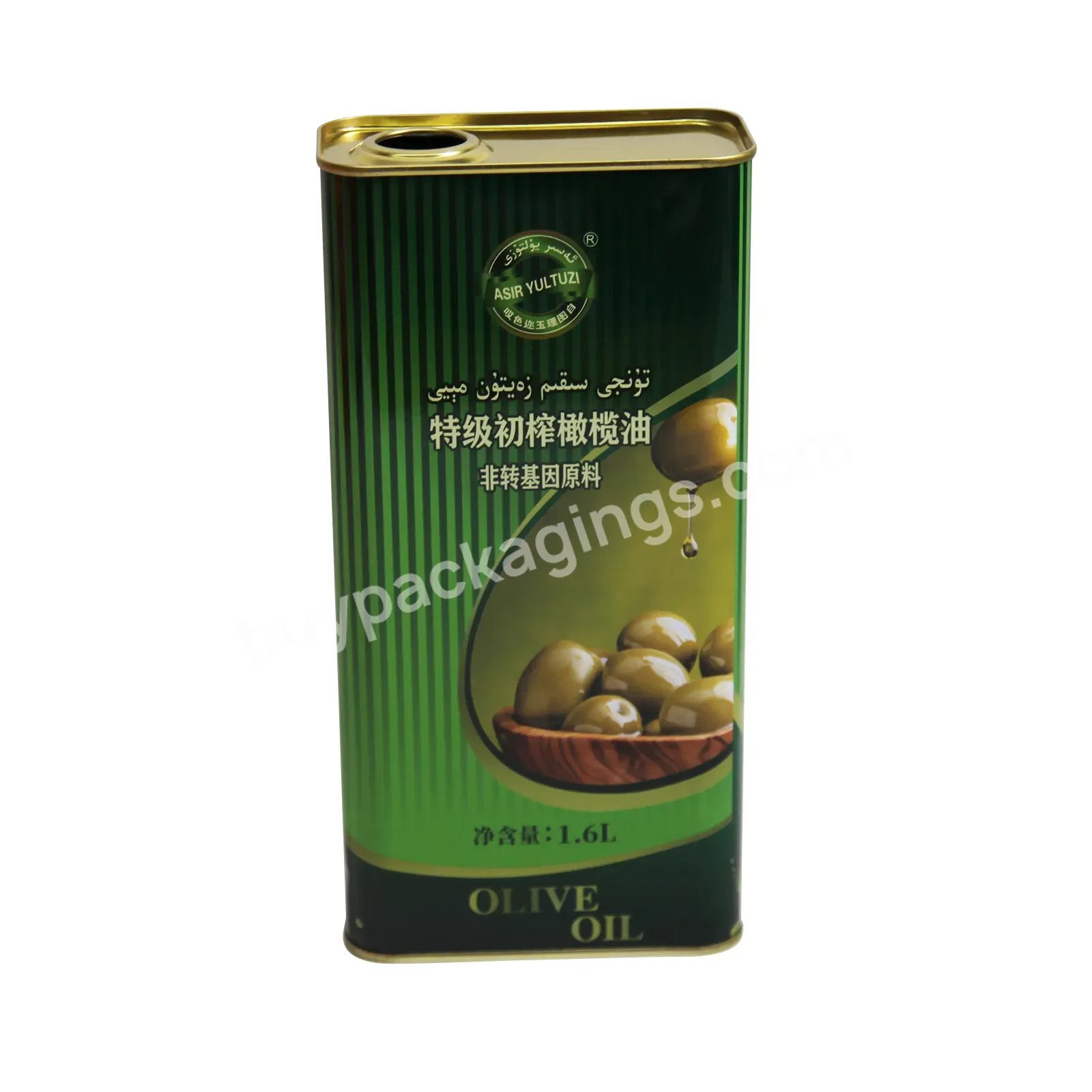 Empty 1l 5 Litre Printing Tinplate Rectangular Extra Virgin Olive Oil Tin Can - Buy Square Tin Cans,Olive Oil Tin Cans,Empty Tin Can.