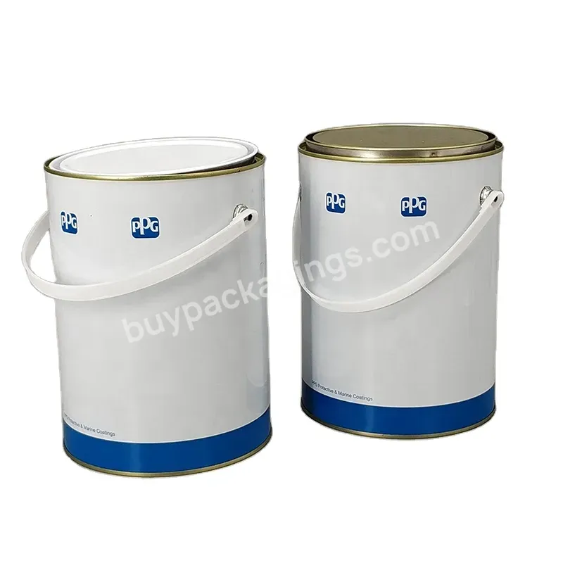 Empty 5kg Round Tin Can For Paint And Chemical Packaging,5l Round Chemical Tin Can Factory - Buy 5l Round Chemical Tin Can Factory,5 Liters Round Paint Can With Triple Tight Lid,5kg Tin Can.
