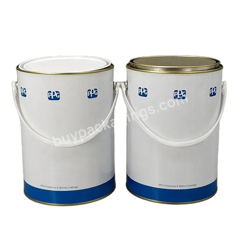 Empty 5kg Round Tin Can For Paint And Chemical Packaging,5l Round Chemical Tin Can Factory - Buy 5l Round Chemical Tin Can Factory,5 Liters Round Paint Can With Triple Tight Lid,5kg Tin Can.