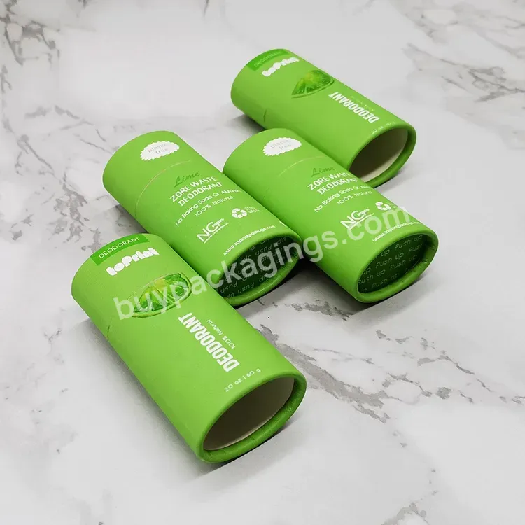 Empty 75g Oval Deodorant Stick Container Biodegradable Cosmetic Containers Kraft Paper Tube Package Deodorant Packaging - Buy Deodorant Packaging,Deodorant Stick Container Oval,Paper Tube Package Deodorant Packaging.