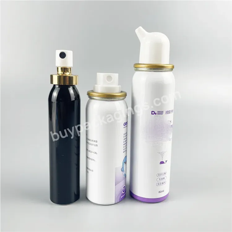 Empty Aluminum Medical Mouth Oral Spray Bottles Pump Sprayer Container Vial Pot For Saline Water Wash 20ml 30ml 50ml 80ml