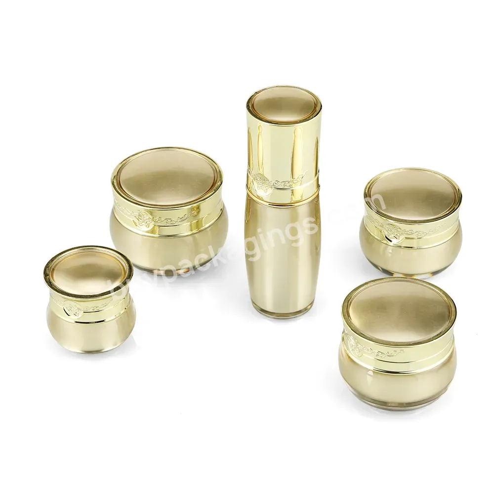 Empty Bottles Set Refillable Round Acrylic Cream Jar Cosmetic Containers Cosmetic Bottles - Buy Cosmetic Acrylic Jar,Comestics Jars,30ml Jars.
