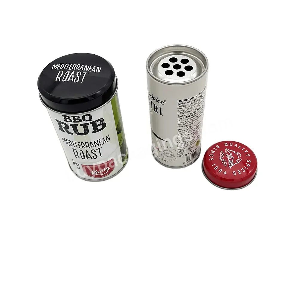 Empty Custom Printing Round Pepper Spices Tin Box With Inner Lid - Buy Pepper Spices Tin Box,Spice Tin Box,Round Spice Tins.