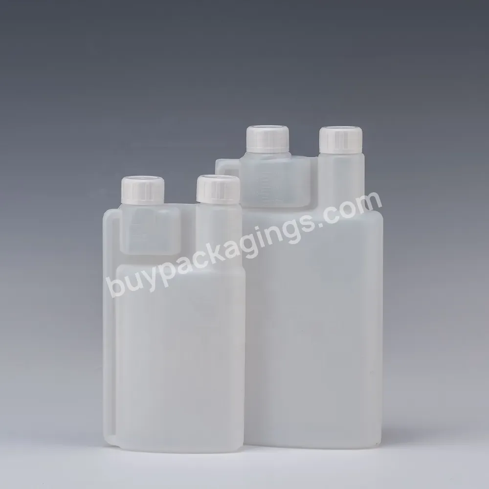 Empty Iso Certificated 100ml 500ml 1l Two Necked Bottle Hdpe Twin Neck Measuring Plastic Dosing Bottle For Engine Oil - Buy Measuring Plastic Dosing Bottle,Hdpe Twin Neck Bottle,Twin Neck Measuring Plastic Dosing Bottle 5ml Dosing.