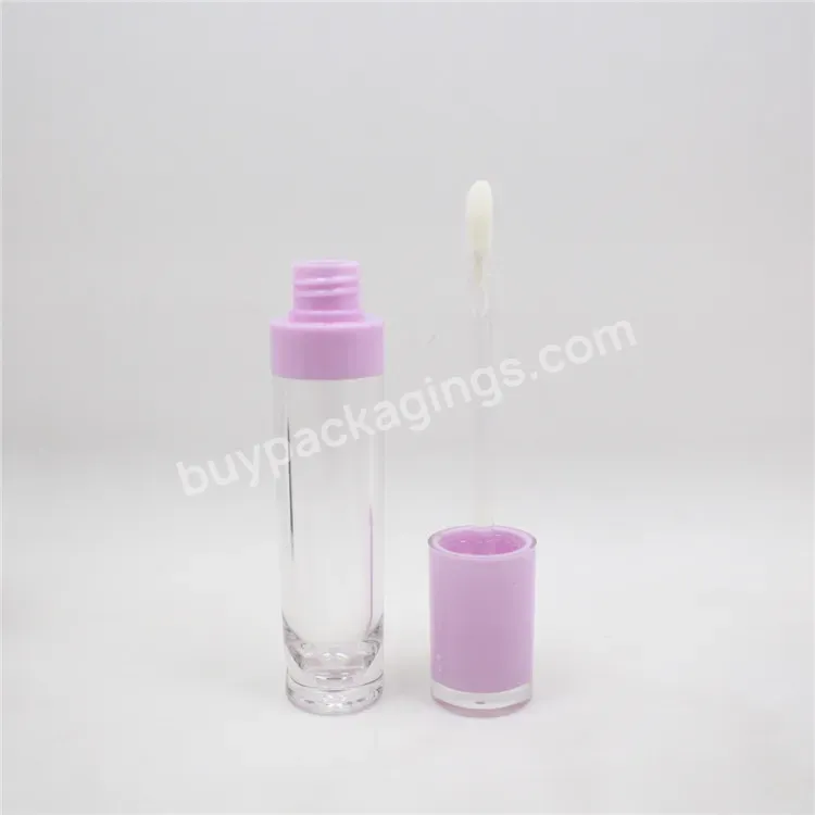 Empty Lip Gloss Tube Pink Custom Lip Gloss Tube Round Shape 5ml Red Pink Purple Purple White Thick-walled Plastic Lip Gloss Tube - Buy 7ml Lipgloss Containers Matte Black Gold Silver Private Led Light Up Lip Gloss Tube With Light And Mirror,5ml Pink