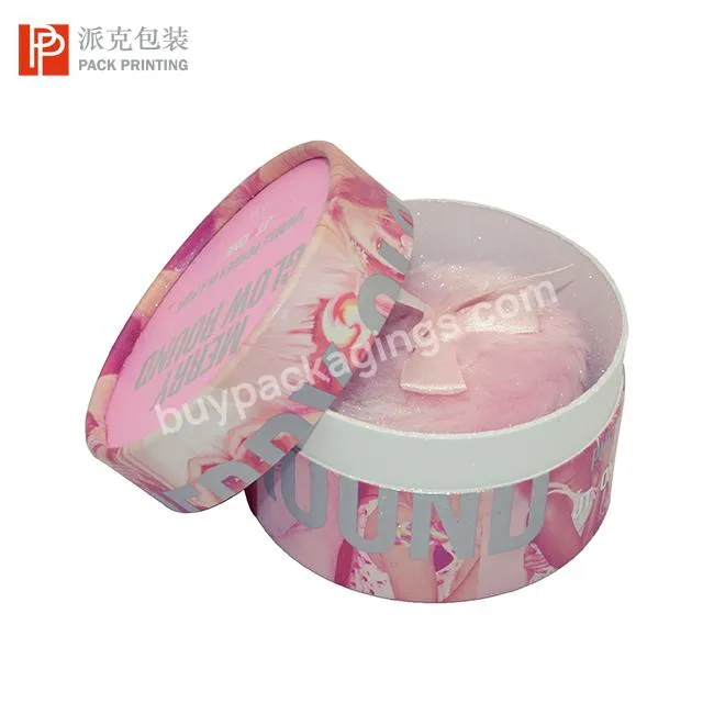 Empty Paper Cardboard Packaging Cosmetic Loose Powder Jar with Puff Tube for Makeup Container