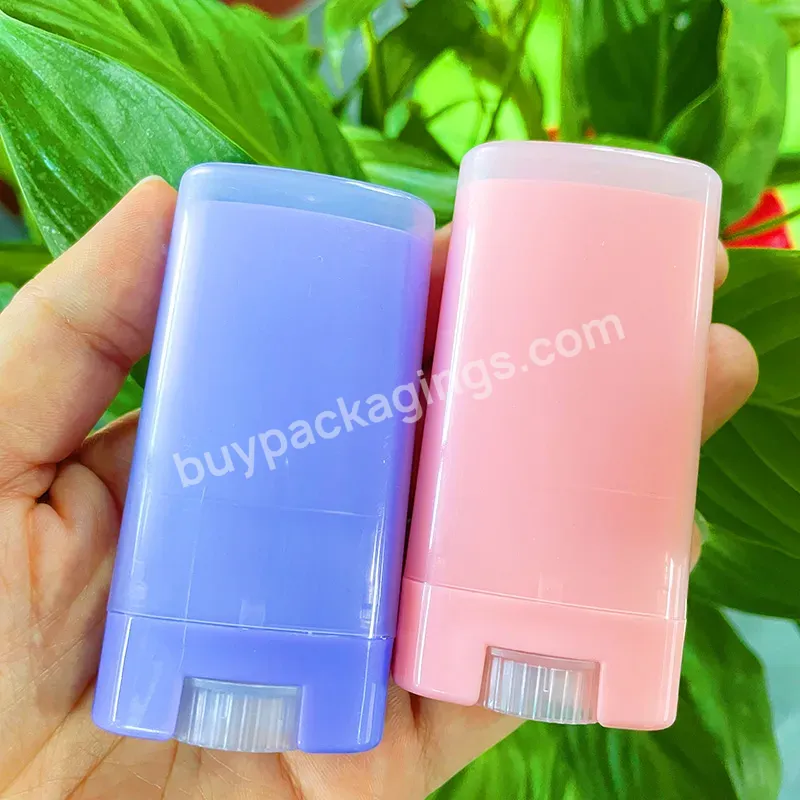 Empty Pink Antiperspirant Stick Bottles Sun Stick Packaging 15g Refillable Deodorant Stick Container Oval 15ml - Buy Stick Deodorant Container,Sunscreen Stick Container,High Quality 15g Blue White Clear Black Empty Deodorant Container Stick Oval Deod