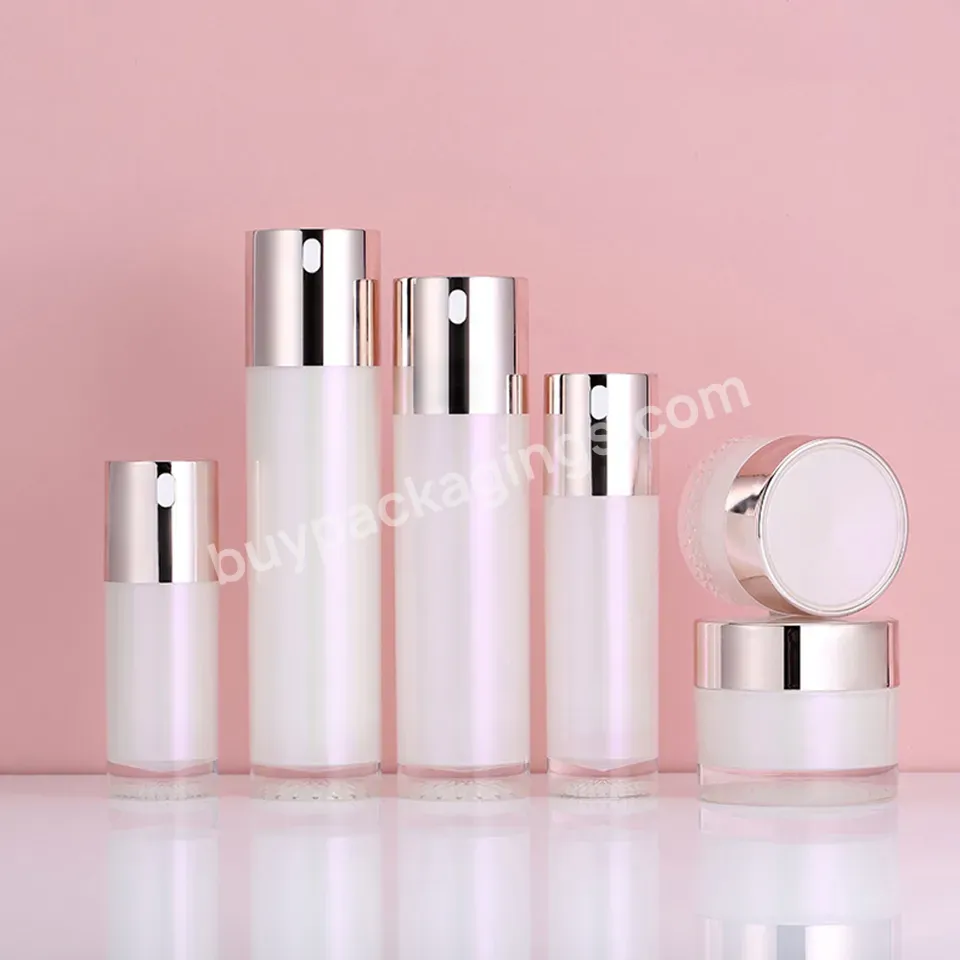 Empty Plastic Acrylic Bottle With Gold Screw Cap High End Women Cosmetics Packaging Pink Lotion Bottle - Buy Lotion Pump Bottle,Lotion Bottle,Acrylic Lotion Bottle.