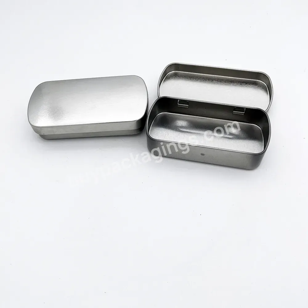 Empty Rectangular Hinged Lid Breath Mint Tin Box - Buy Breath Mint Tin Box,Mint Candy Tin Box,Mint Metal Tin Box.