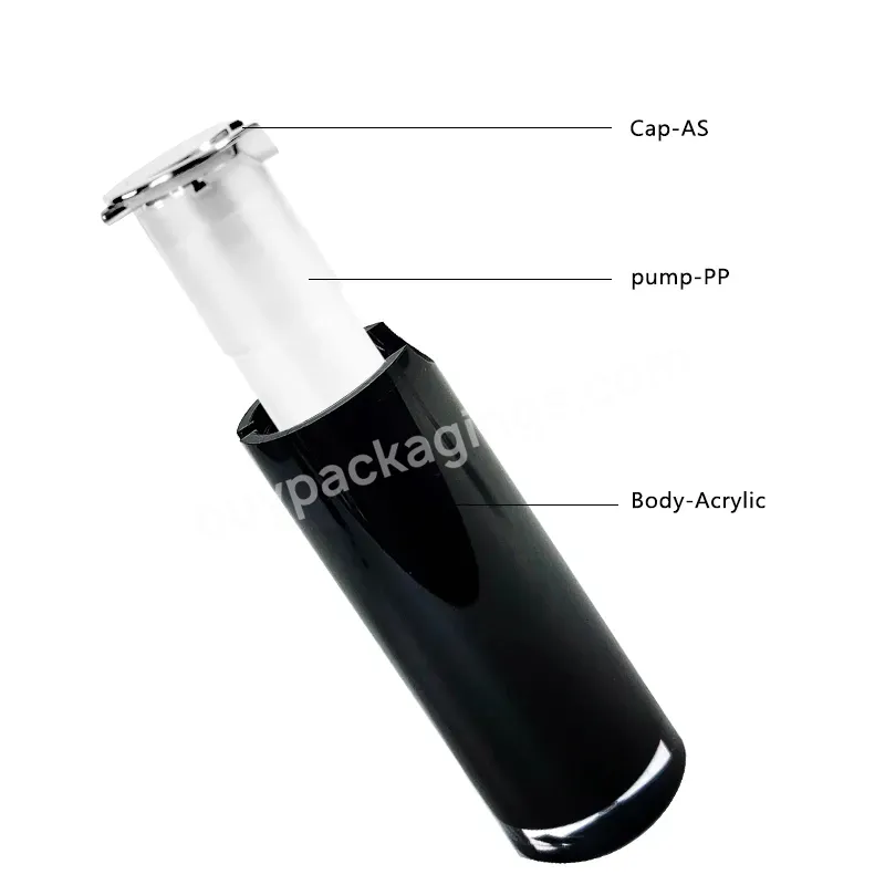 Empty Round Acrylic Airless Pump Bottle Acrylic Skincare Cosmetic Packaging Airless Dispenser Pump Btwist Lotion Pump Bottle - Buy Empty Round Acrylic Airless Pump Bottle,Acrylic Skincare Cosmetic,Airless Dispenser Twist Lotion Pump Bottle.