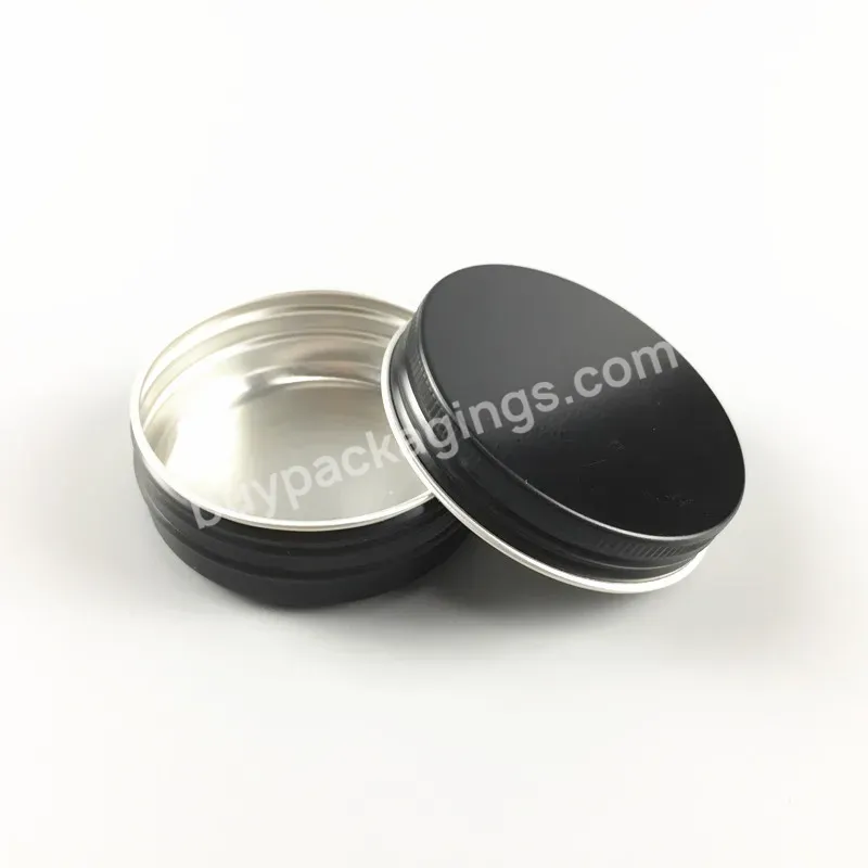 Empty Round Matte Black Aluminium Tin Can Beard Balm Wax Aluminum Jar - Buy 100 Gram Round Jar,Mason Jars.