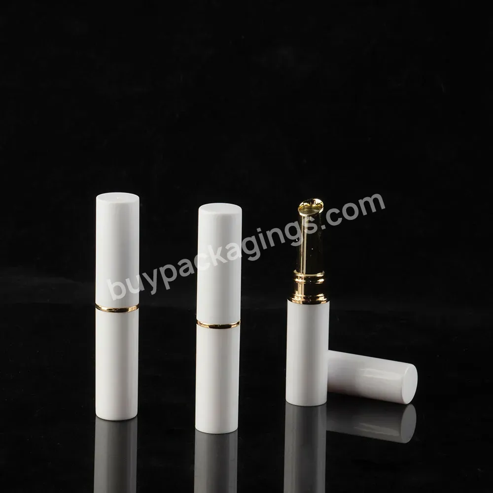 Empty White Gold Silver Direct Hot Filling Lipstick Tube Round Lip Balm Container Lipstick Shell Packaging Homemade - Buy Lipstick Tubes,Empty Lipstick Tube,Lipstick Packaging.