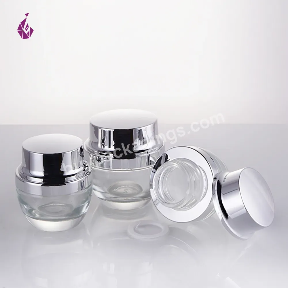 Emty Transparent Body Cream Fancy Empty Acrylic 2oz Cosmetic Skin Care Containers - Buy Eye Cream Packaging Jar,Costmetic Cream Jars,Cream Jar Gasket.