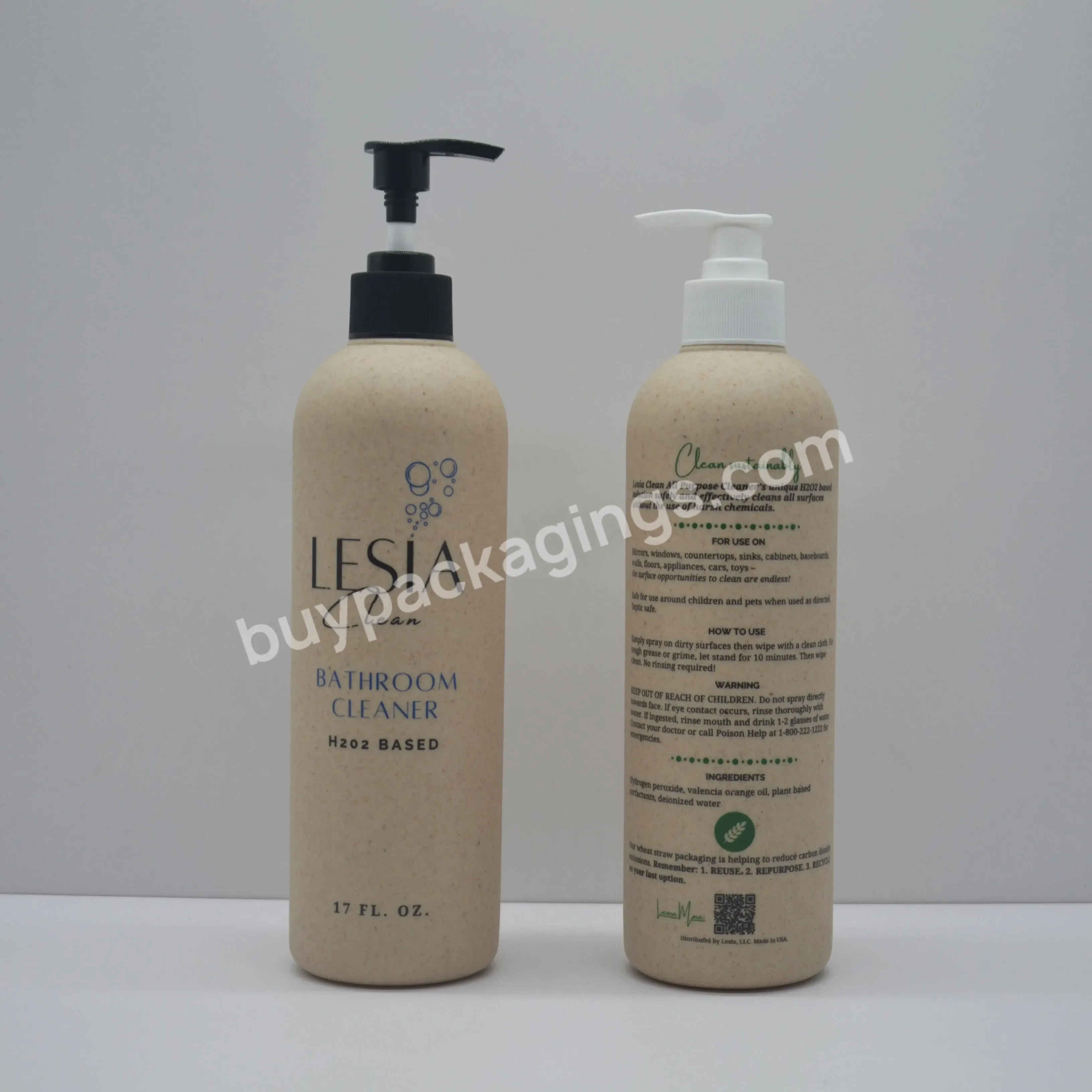 Environmentally Friendly Reusable Cosmetics Empty Containers Wheat Straw Plastic 100% Biodegradable Shampoo Bottle - Buy Wheat Straw Plastic Shampoo Pump Bottle,Shampoo Bottles,Eco Wheat Straw Plastic Biodegradable Shampoo Bottles.