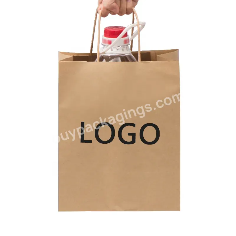European Best-selling Eco-friendly Kraft Paper Party Gift Bag With Handle - Buy Eco-friendly Biodegradable Small Gift Kraft Paper Tote Bag,White Kraft Paper Packaging Bag With Handle,Custom Design Logo Printed Kraft Paper Shopping Bag For Small Produ