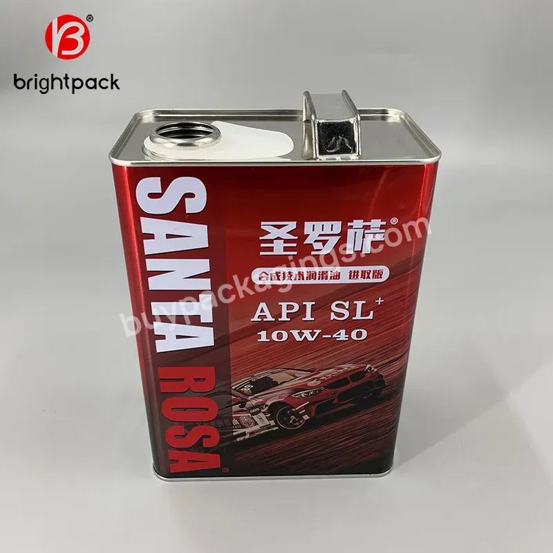 F-style 4l Rectangular Metal Tin Can For Engine Oil Lubricant Oil 1gallon Square Shape Paint Tin Can - Buy 4l F-style Tin Can Used For Engine Lubricant Petrol Chemical,1 Gallon Engine Oil Tin Can,4 Liter Rectangular Tin Can With Lid For Lubricant Paint.
