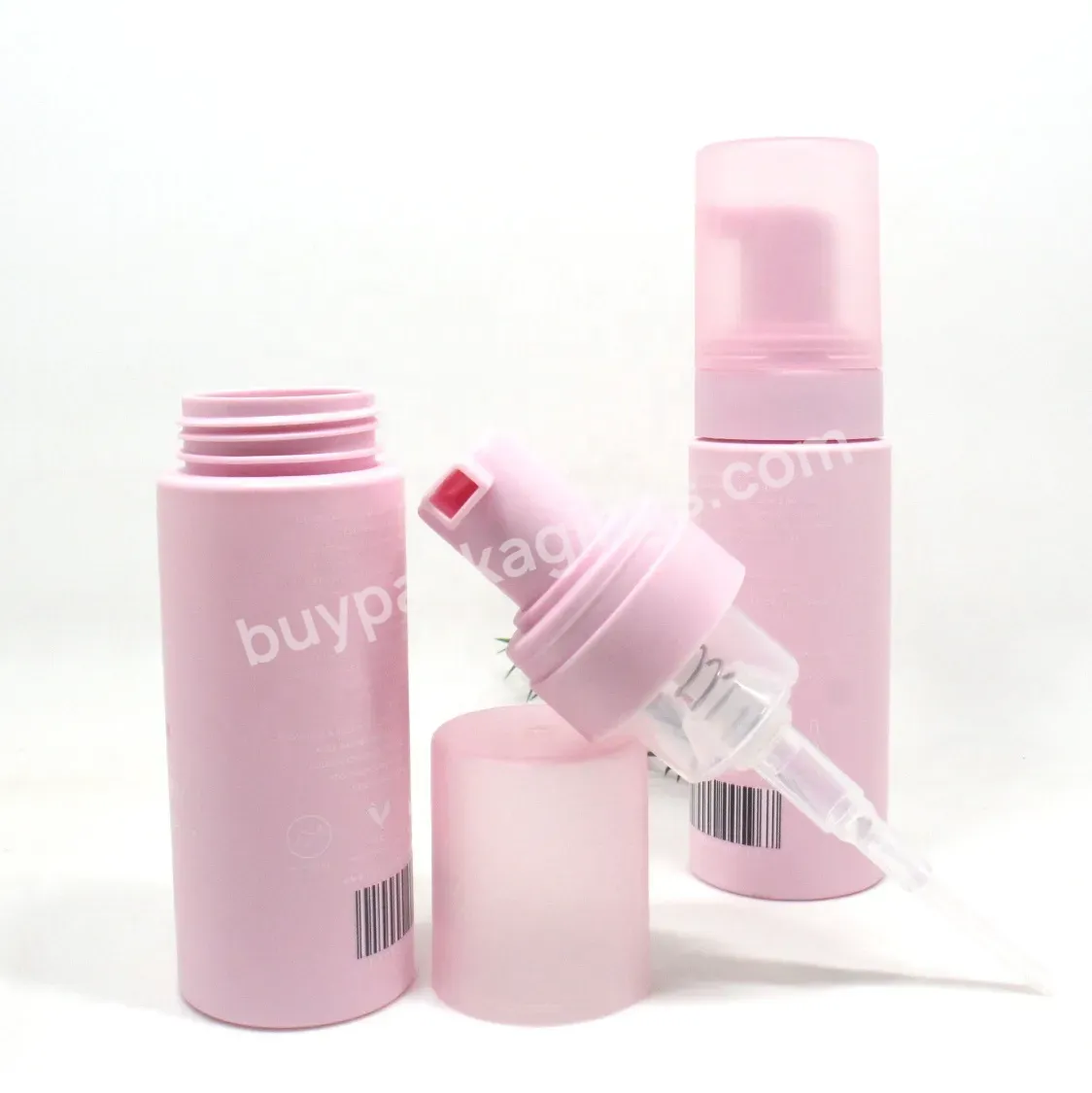 Face Cleanser Skincare Wash Lotion Hand Care Round Pet Pink Plastic Cosmetic Empty Foam Pump Bottle - Buy Reusable Shampoo Bottles,Shampoo Bottles Biodegradable,Plastic Empty Dry Shampoo Powder Bottle.