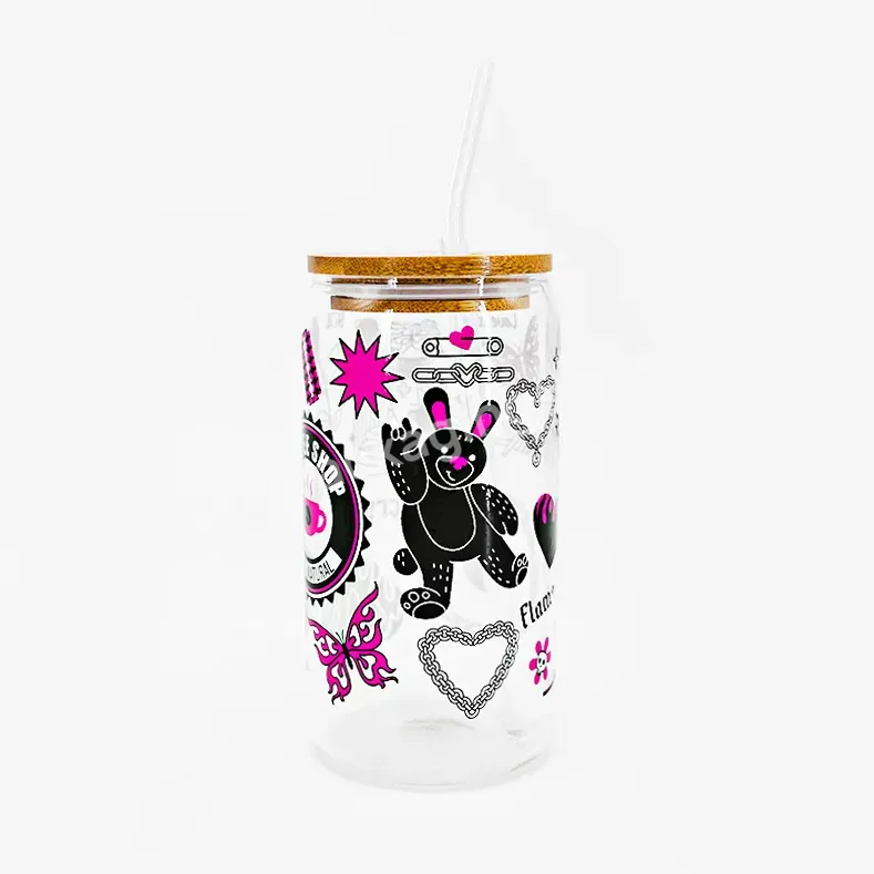 Factoroy Wholesale Custom Uv Dtf Transfer Cup Wraps Eco Solvent Transfer Wraps For Cups Tumblers Libbey Glass Cans - Buy Buy Screen Print Heat Transfers,16 Oz Dtf Transfers,Ready To Press Heat Transfers.