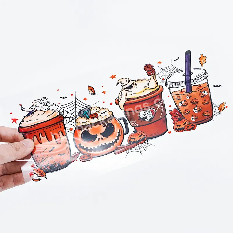 Factoroy Wholesale Ready To Ship Uv Dtf Cup Wrap Transfers Custom Decals Wraps For 16oz 20oz Libbey Glass