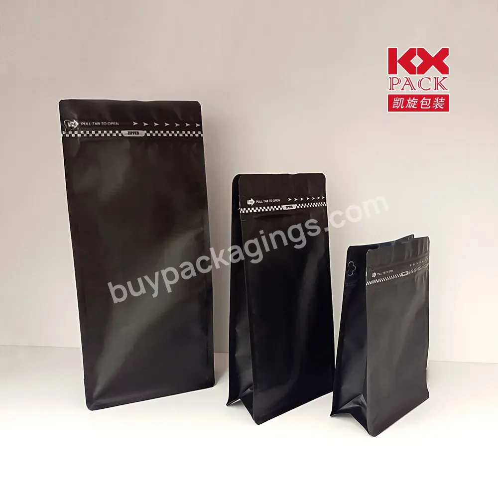 Factory Available Customized Design Printing Accept Matte Coffee Packaging Flat Bottom Coffee Bag With Zipper - Buy Coffee Bean Packaging Bag,Custom Logo Coffee Beans Plastic Zipper Bag Self-sealing Coffee Pouch,100g 250g 500g 1kg Square Bottom Stand