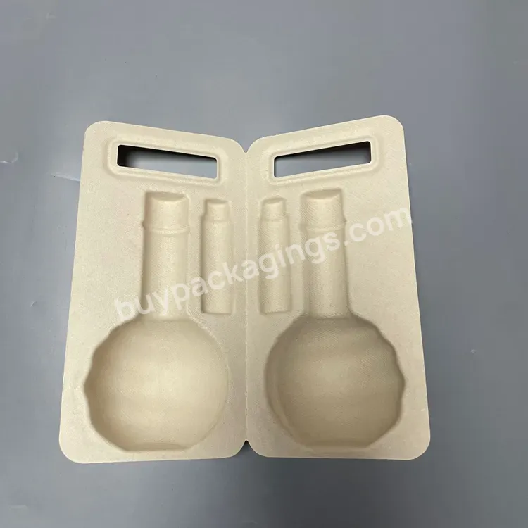 Factory Biodegradable Bamboo Molded Pulp Storage Tray Carton Packaging For Cosmetic - Buy Recycled Paper Pulp Box,Customize Box,Biodegradable Recycled Bamboor Pulp Box.