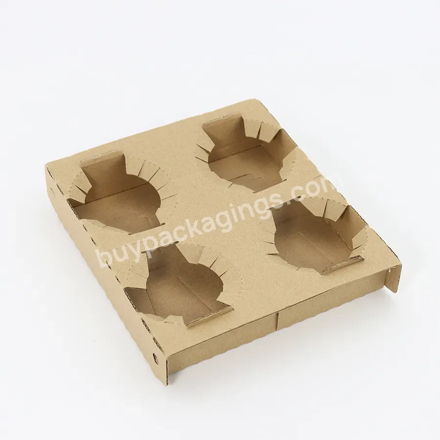 Factory Corrugated Tray Paper Cup Holder Tray 2 4 Cups Paper Cups Carrier - Buy Corrugated 2 4 Cup Tray,Paper Cup Holder Tray,2 4 Cups Paper Cups Carrier.