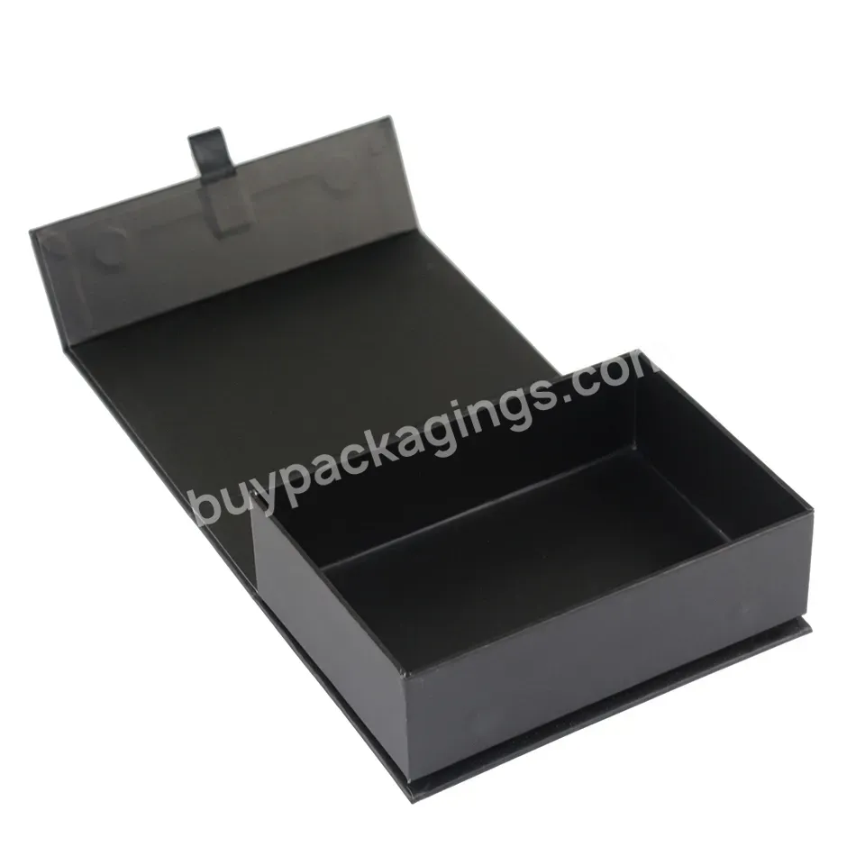 Factory Custom Logo Black Collapsible Rigid Cardboard Paper Folding Shoe Box With Ribbon Magnetic Closure - Buy Paper Cardboard Boxes,Custom Folding Box,Magnetic Gift Box.
