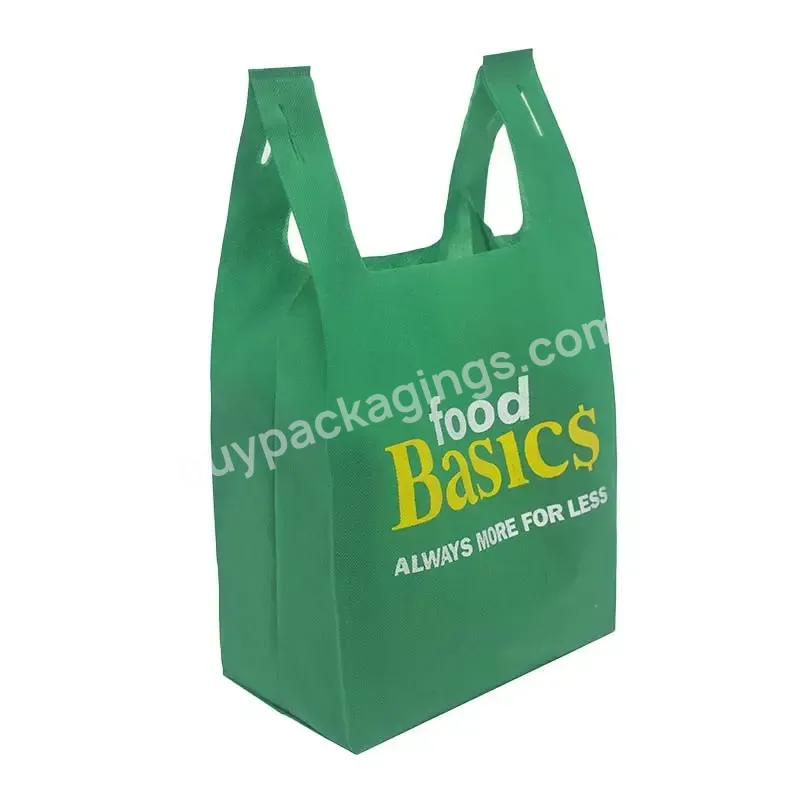 Factory Custom Logo Eco Friendly High Quality Reusable Supermarket Shopping Bag Non Woven T Shirt Bag