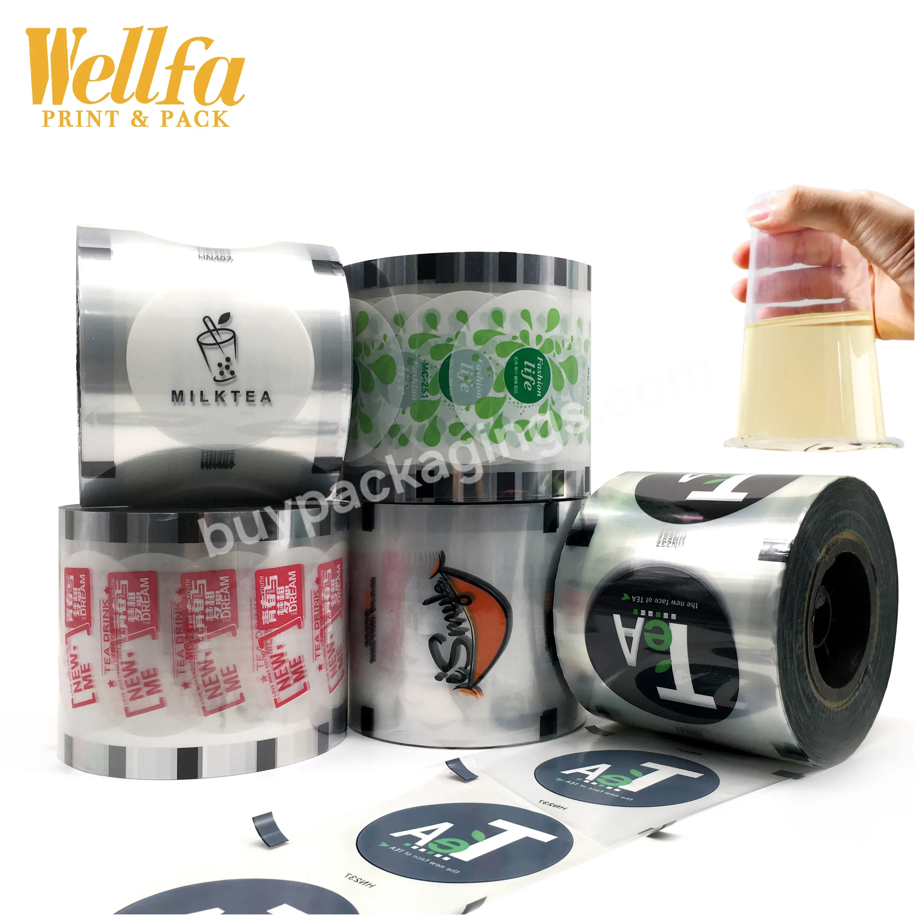 Factory Custom Logo Flexible Clear Pp Pet Pe Jelly Cup Packaging Soft Roll Laminated Coffee Bubble Tea Sealing Film Plastic Film - Buy Plastic Film Mylar Film,Plastic Film Cup Sealer Film,Plastic Film Bubble Tea Sealing Film.