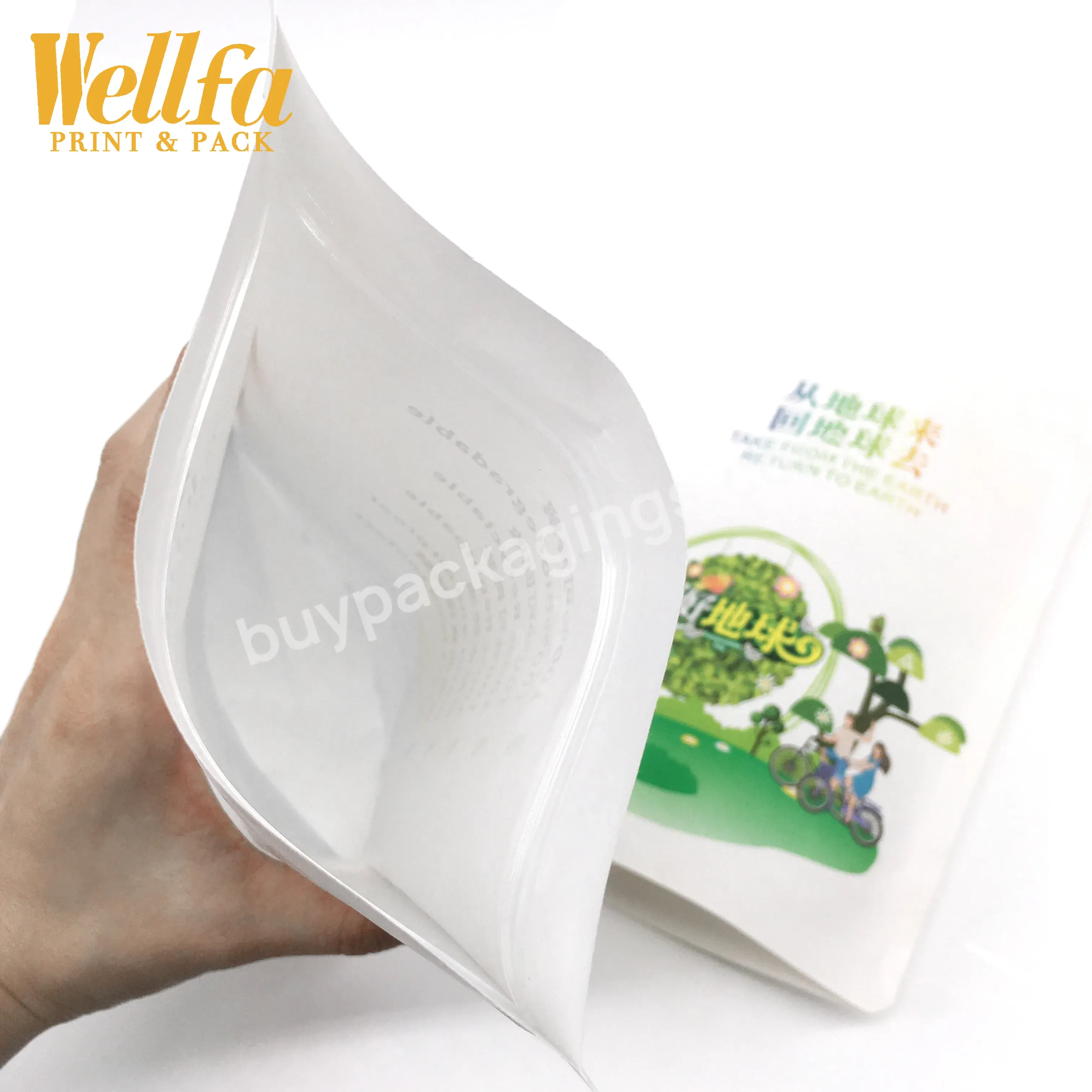 Factory Custom Low Moq Biodegradable Food Packaging White Kraft Paper Stand Up Zipper Pouch - Buy Laminated Mylar Bags Custom Printed,Sealed Zip Lock Smell Proof Bags For Coffee,Reusable Dispozabag Plastic Zipper Spice Bag.