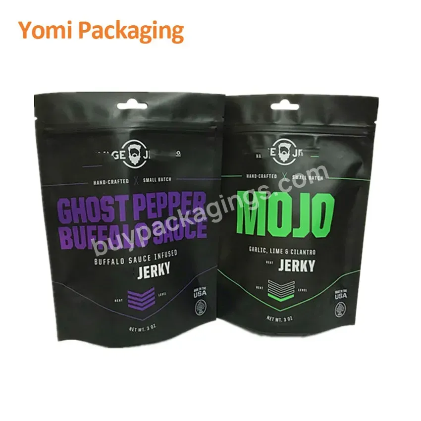 Factory Custom Printed Aluminum Foil Food Packaging Bag Mylar Doypack Stand Up Pouch For Beef Jerky - Buy Stand Up Pouch For Beef Jerky,Aluminum Foil Food Packaging Bag,Custom Printed Mylar Doypack.