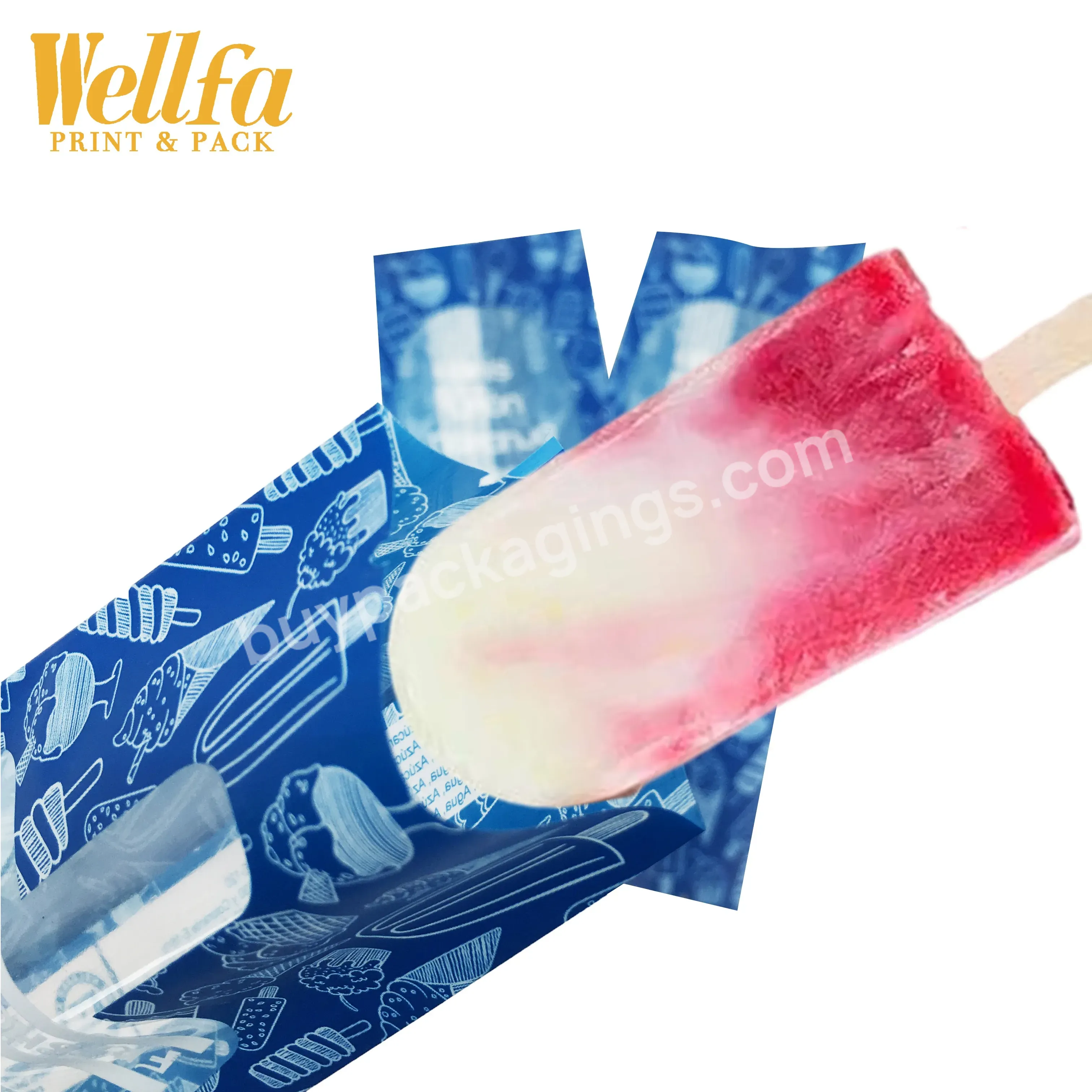 Factory Custom Printed Bolsas Plasticas Dispoz-a-bag Heat Seal Food Grade Sealing Edible Ice Cream Popsicle Packaging Bags - Buy Ice Cream Popsicle Packaging Bags Custom Printed Bolsas Plasticas,Transparent Clear Fin Seal Heat Sealable Plastic Frozen