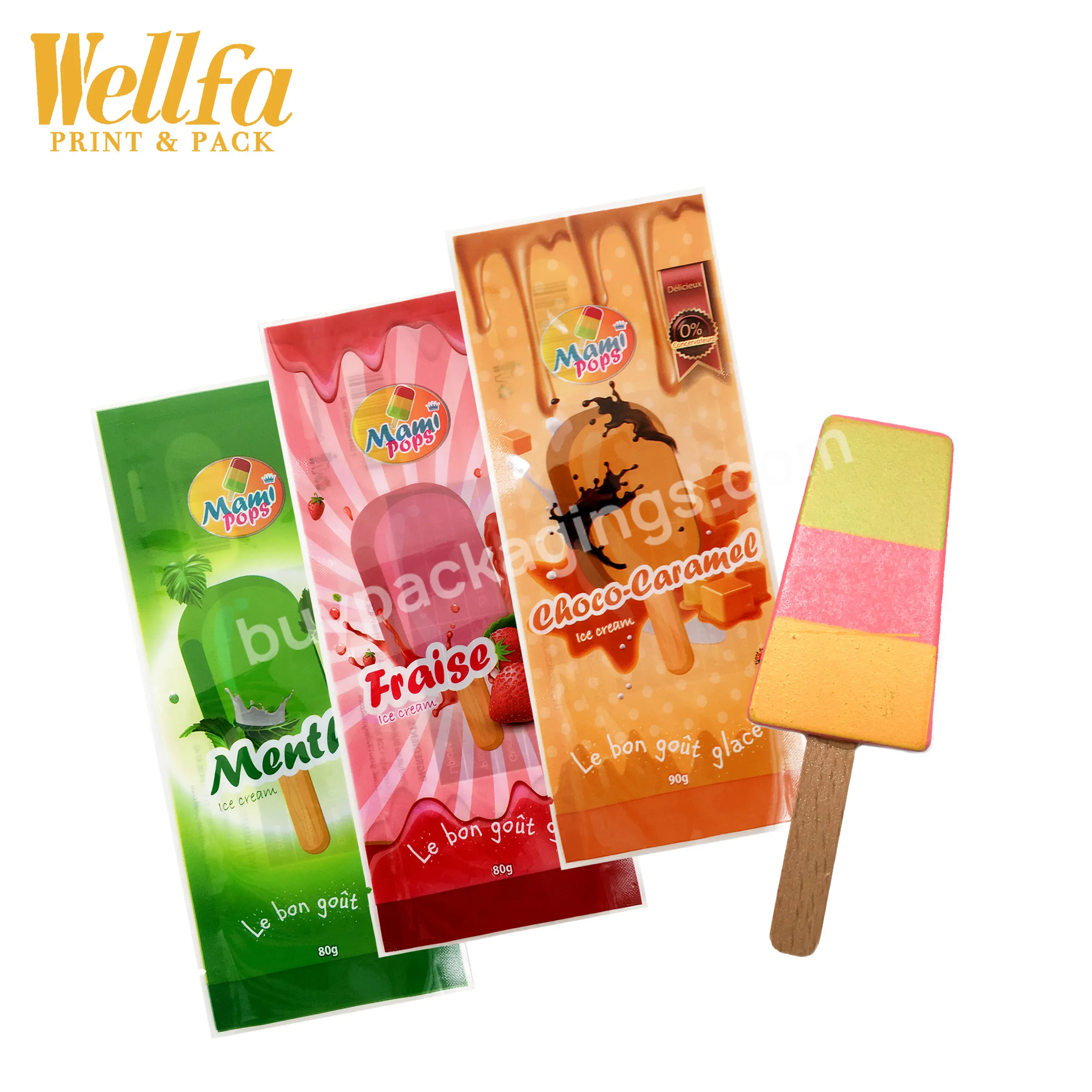Factory Custom Printed Frozen Disposable Plastic Popsicle Wrappers Packaging Bag - Buy Back Heat Seal Plastic Popsicle Packaging Bag,Frozen Laminated Packaging Popsicle Plastic Bag For Ice Cream,Food Grade Heat Seal Ice Cream Popsicle Packaging Bag F