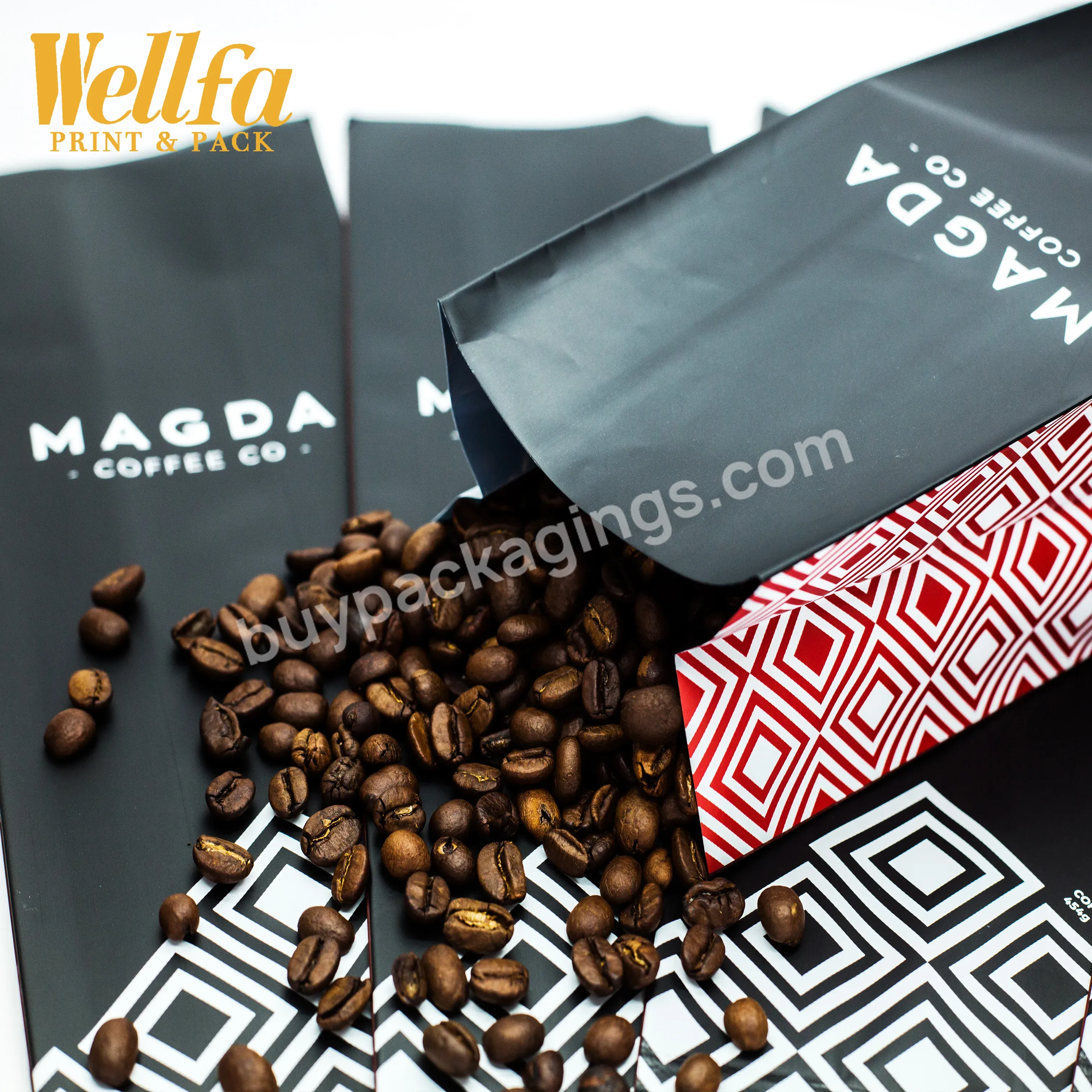 Factory Custom Printing Plastic Laminated Aluminum Foil Side Gusset Pouch With Valve For Coffee Bean - Buy Plastic Bolsas De Cafe Bag For Coffee,Runtz Edibles Food Grade Material Side Gusset Flat Bottom Pouch For Tea,Mylar Pet Chocolate Powers Plasti