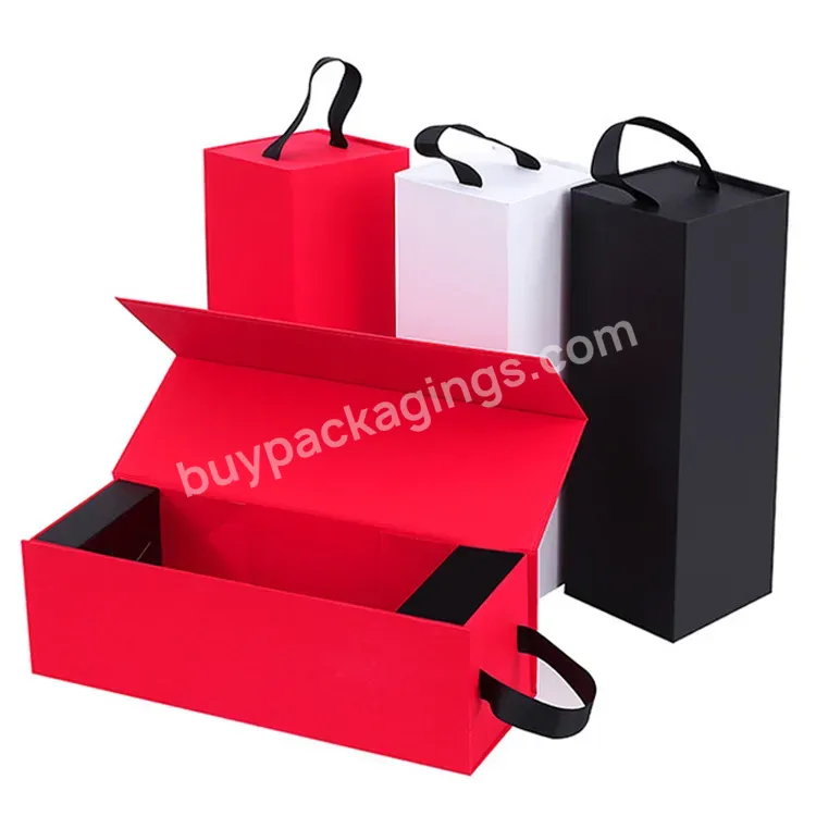 Factory Custom Wine Folding Gift Box Portable Corrugated Paper Boxes Magnetic Foldable Packaging Box - Buy Wine Folding Gift Box,Portable Corrugated Paper Boxes,Magnetic Foldable Packaging Box.