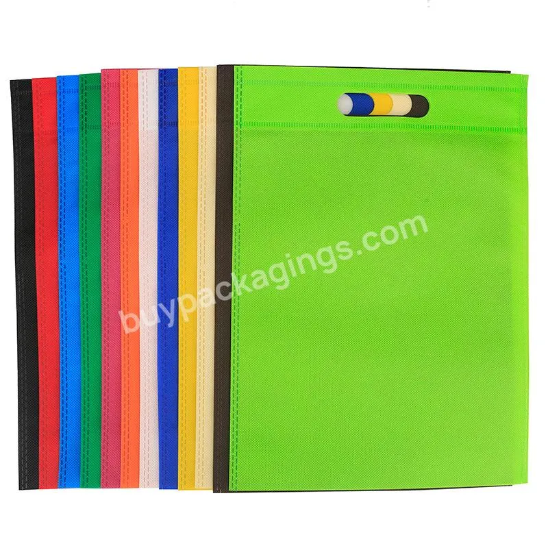 Factory Customized Eco Friendly Reusable Promotional Cloth Shopping Environmental D Cut Non-Woven Fabric Tote Bag With Logo
