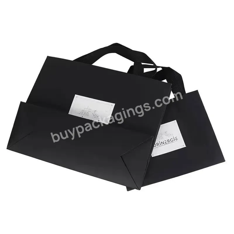 Factory Customized Logo Environmentally Friendly Black And White Brown Cloth Shopping Food Gift Cotton Handle Kraft Paper Bag - Buy Wholesale Custom Gold Foil Shoes Product Bag Packaging,Custom Logo Cloth Shopping Kraft Paper Bag,Manufacture Luxury C