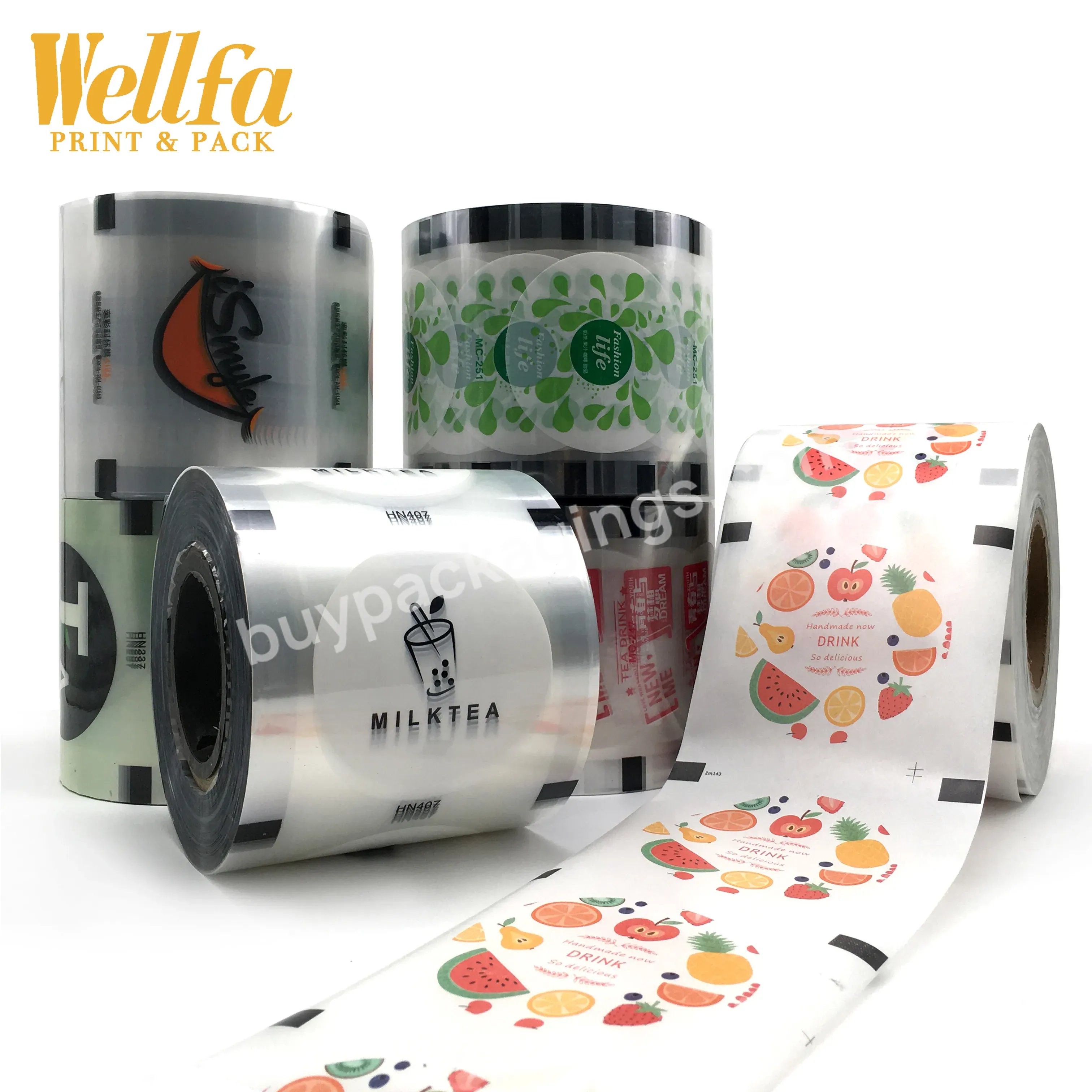 Factory Customized Oem Printed Laminating Flexible Packaging Sachet Roll For Auto Packing Cup Sealing Film Plastic Films - Buy Bopp/vmpet/pe Flexible Bubble Tea Sealing Film,Heat Sealable Food Packaging Film Roll,Customized Drink Auto Packaging Film.