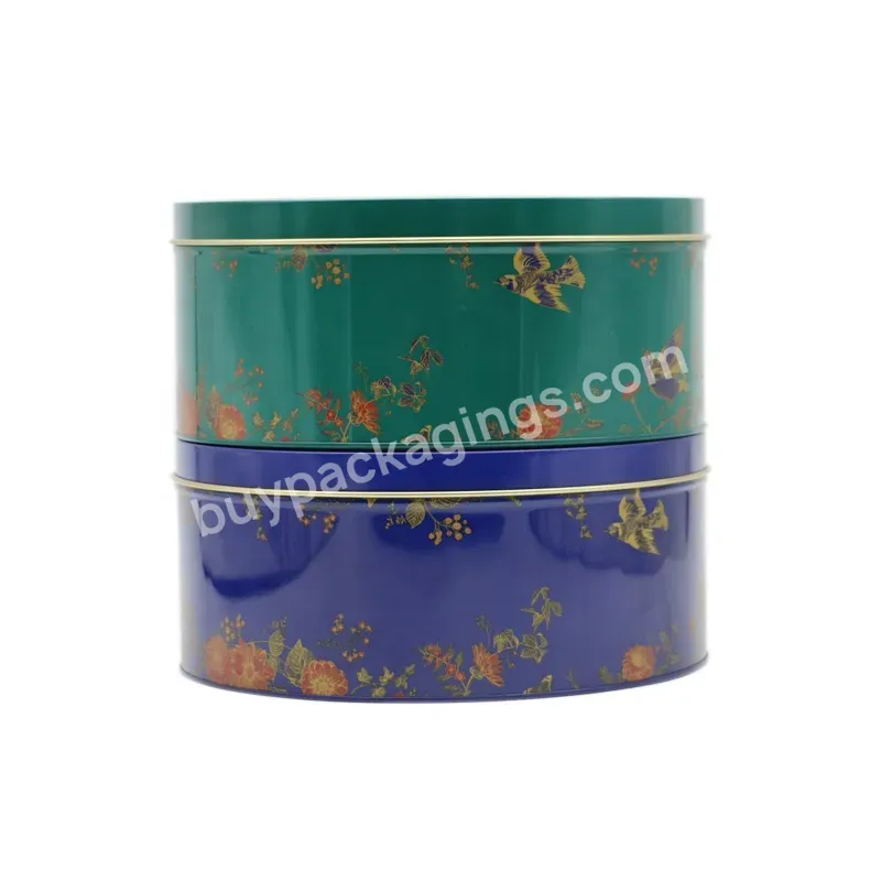 Factory Direct Christmas Cake Tins With Lid Metal Tin Can For Cake 220x95mm - Buy Cake Metal Can,Decorative Christmas Tins,Metal Cookie Tins With Lids.
