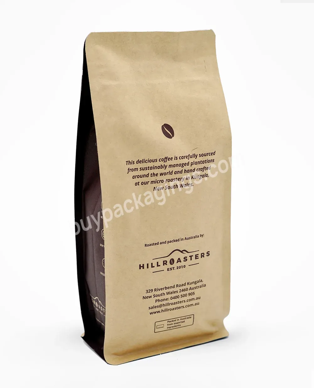 Factory Direct Custom Design Printing Premium Espresso Coffee Packaging Natural Block Bottom Coffee Bags White Valve Zipper - Buy Natural Coffee Bags,Block Bottom Coffee Bags,Coffee Bag White Valve Zipper.