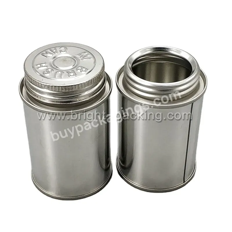 Factory Direct Sale 237ml Round Adhesive Tin Can With Dauber Custom Logo Acceptable - Buy 237ml Glue Tin Can Factory,8oz Tin Can With Dauber,Adhesive Tin Can With Dauber.