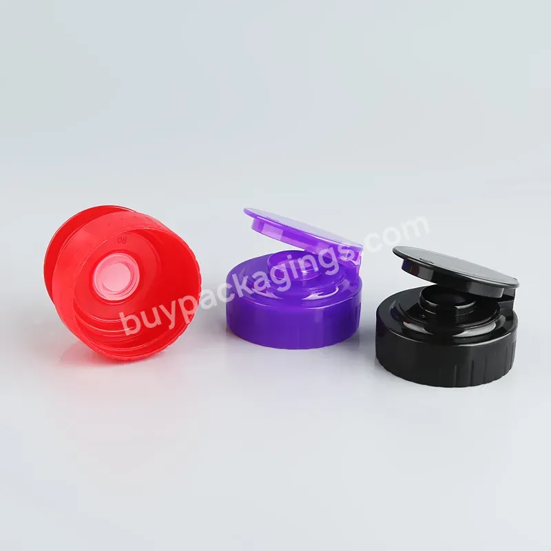 Factory Direct Sale Custom Color 38/ 400 Plastic Disc Round Flip Top Cap Syrup Dispenser Bottle Lid